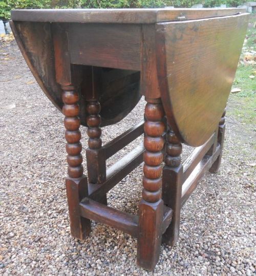 Antique Small Oak Gateleg Dining Table