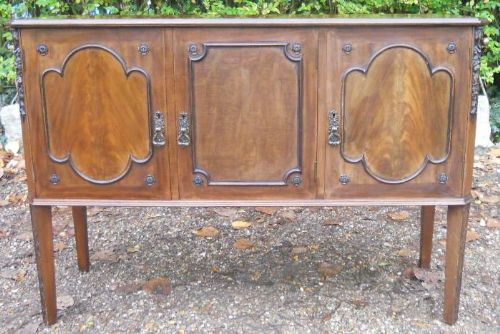 Georgian Style Low Narrow Mahogany Sideboard