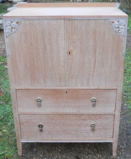 Limed Oak Tallboy Cupboard