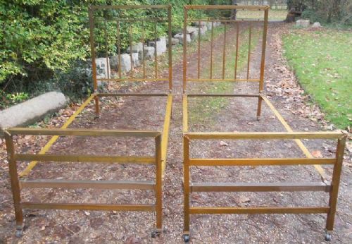 Pair Deco Metal Single Beds