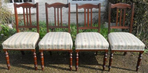 Set of Four Edwardian Mahogany Dining Chairs