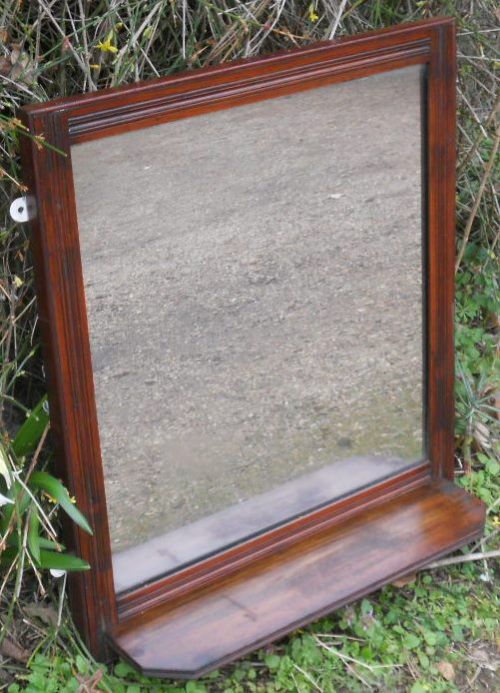 Edwardian Mahogany Overmantel Mirror