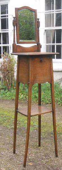 Edwardian Oak Shaving Stand