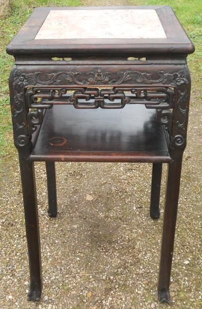 Oriental Marble Top Plant Stand