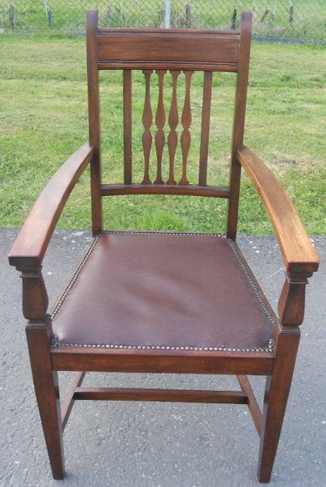 Edwardian Mahogany Carver Armchair