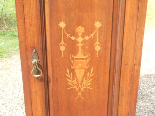 EDWARDIAN INLAID MAHOGANY BEDSIDE CABINET - ADDITIONAL PHOTO 4