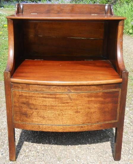 Georgian Mahogany Bedside Commode Cabinet