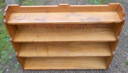 EDWARDIAN OAK WATERFALL OPEN BOOKSHELVES - ADDITIONAL PHOTO 9