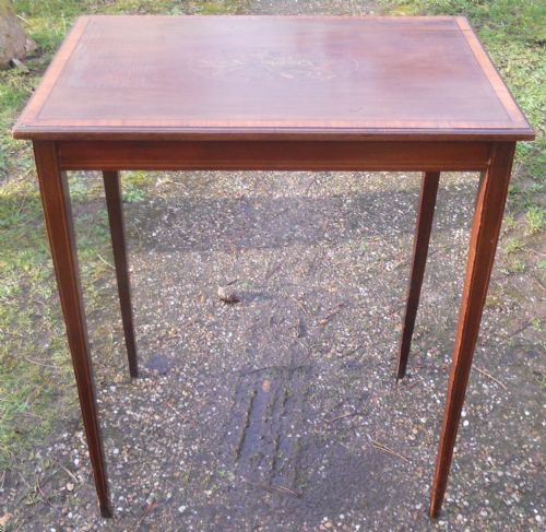 Edwardian Inlaid Mahogany Side Table