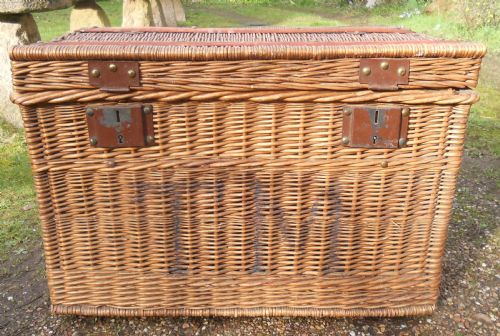 Edwardian Wicker Box Ottoman