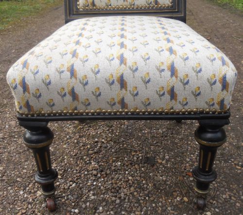 VICTORIAN AESTHETIC MOVEMENT NURSING CHAIR - ADDITIONAL PHOTO 3