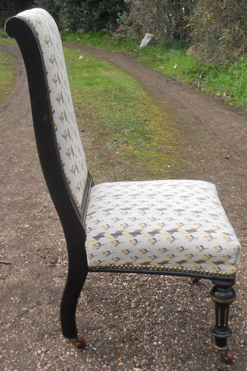 VICTORIAN AESTHETIC MOVEMENT NURSING CHAIR - ADDITIONAL PHOTO 8
