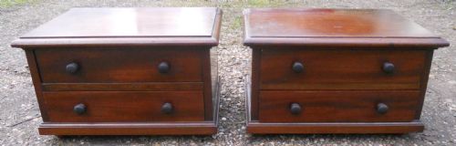 Pair of Victorian Mahogany Trinket Chests