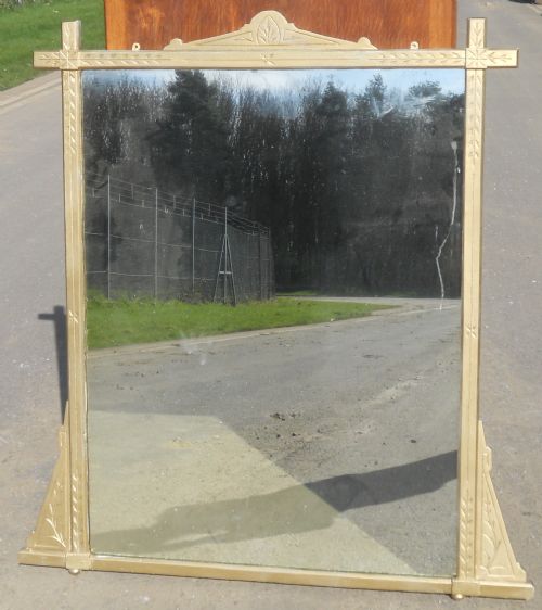 AESTHETIC MOVEMENT LARGE OVERMANTEL MIRROR - ADDITIONAL PHOTO 2