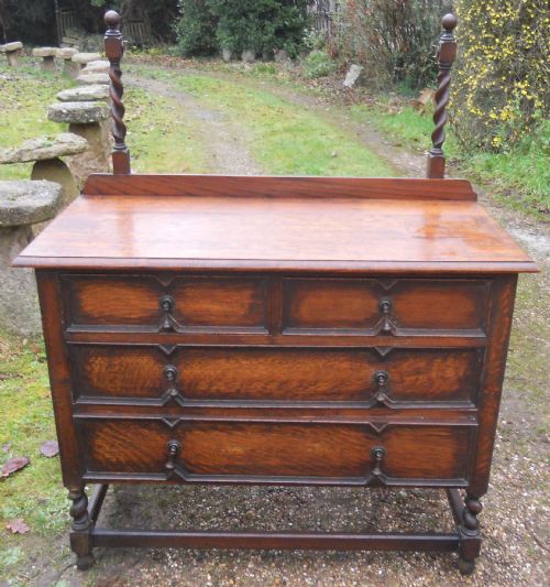 OAK BARLEY TWIST DRESSING TABLE - ADDITIONAL PHOTO 3