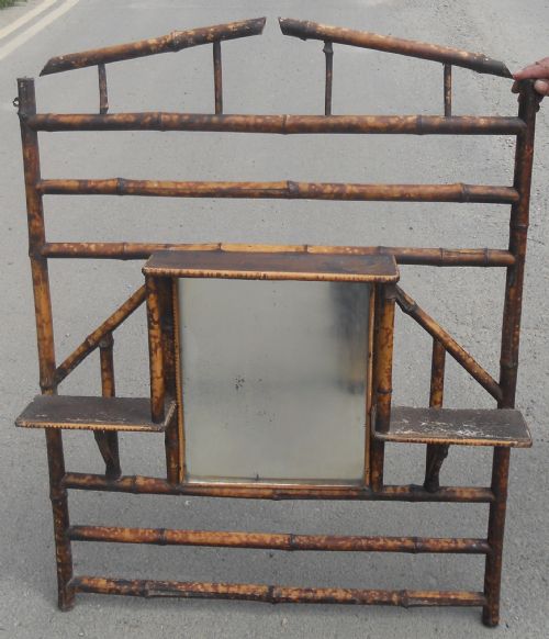 Victorian Bamboo Overmantel Mirror