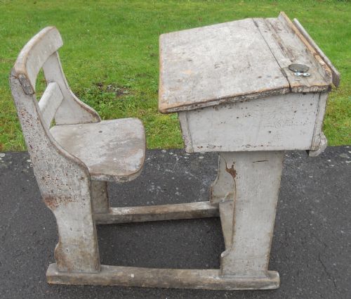 Edwardian Painted School Desk