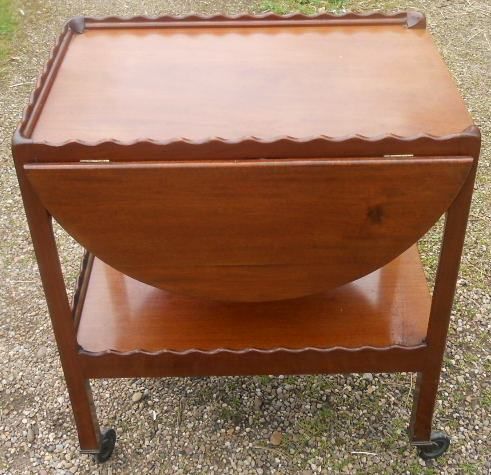 Mahogany Dropleaf Tea Trolley