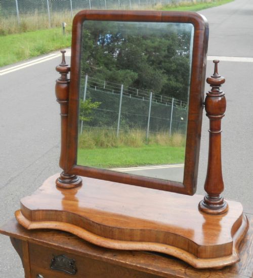 VICTORIAN LARGE MAHOGANY DRESSING MIRROR - ADDITIONAL PHOTO 5