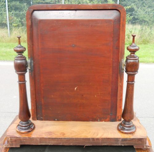 VICTORIAN LARGE MAHOGANY DRESSING MIRROR - ADDITIONAL PHOTO 6