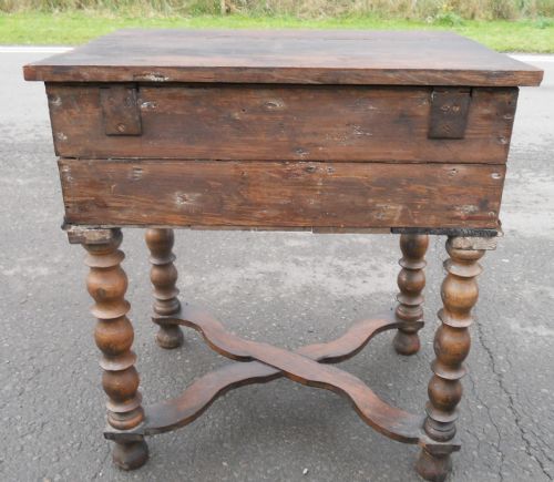 ANTIQUE OAK BIBLE BOX ON STAND - ADDITIONAL PHOTO 11