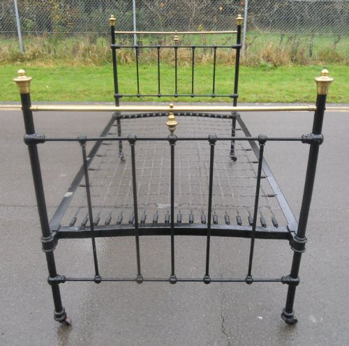 fig 1. Victorian Brass & Iron Large Single Bed