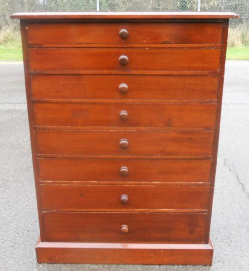 Victorian Small Mahogany Collectors Chest of Drawers