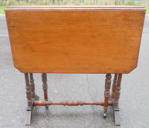 EDWARDIAN WALNUT DROPLEAF COFFEE TABLE - ADDITIONAL PHOTO 1