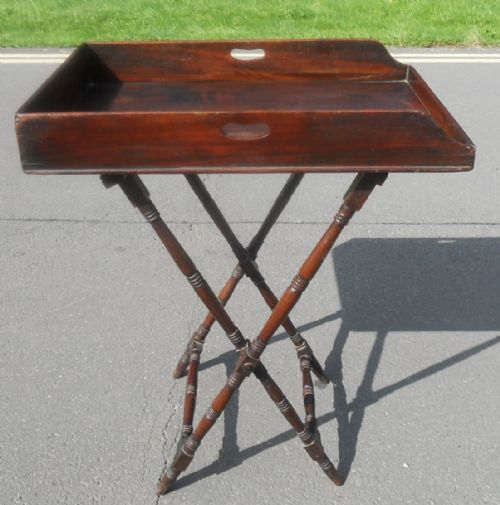 Georgian Mahogany Butlers Tray on Stand