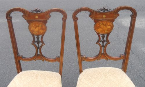 PAIR EDWARDIAN NURSING CHAIRS - ADDITIONAL PHOTO 1