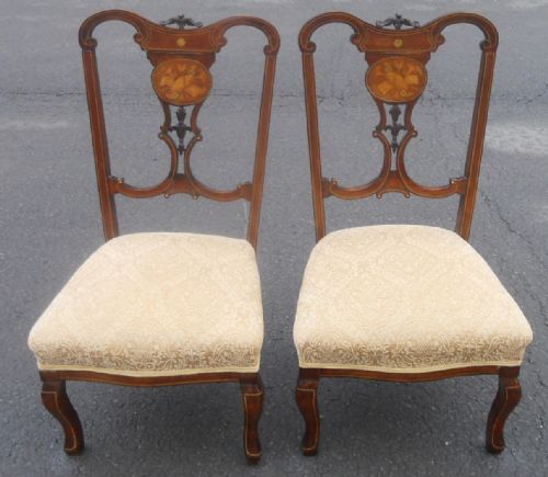 PAIR EDWARDIAN NURSING CHAIRS - ADDITIONAL PHOTO 2