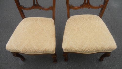 PAIR EDWARDIAN NURSING CHAIRS - ADDITIONAL PHOTO 3