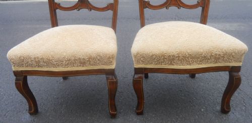 PAIR EDWARDIAN NURSING CHAIRS - ADDITIONAL PHOTO 4