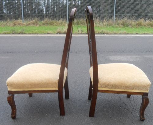 PAIR EDWARDIAN NURSING CHAIRS - ADDITIONAL PHOTO 9