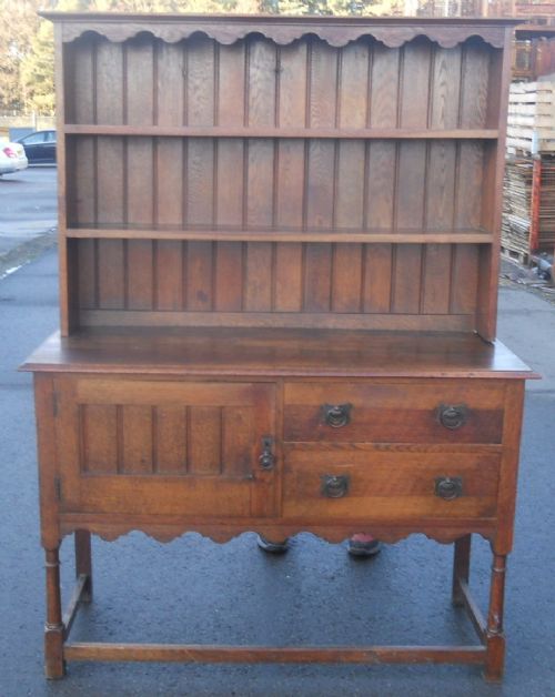 fig 1. Oak Dresser with Rack