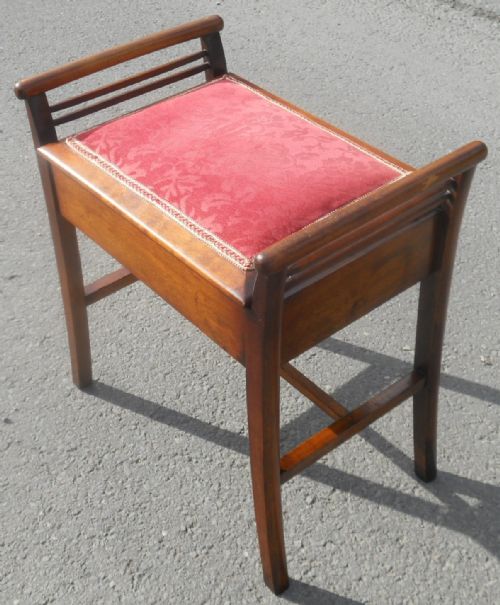 Edwardian Mahogany Piano Stool