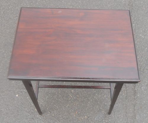 EDWARDIAN MAHOGANY FOLD OVER CARD TABLE - ADDITIONAL PHOTO 1
