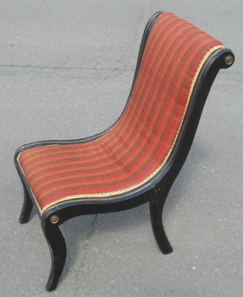 EBONIZED UPHOLSTERED NURSING CHAIR - ADDITIONAL PHOTO 2