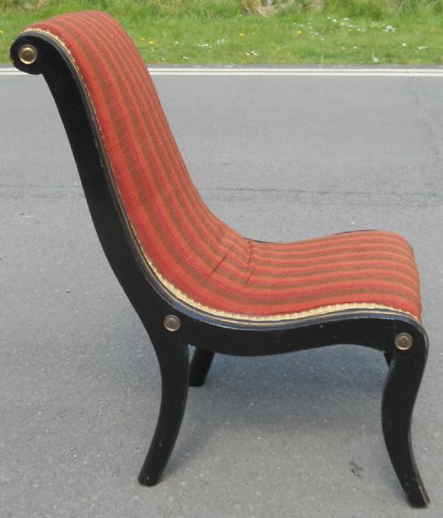 EBONIZED UPHOLSTERED NURSING CHAIR - ADDITIONAL PHOTO 4