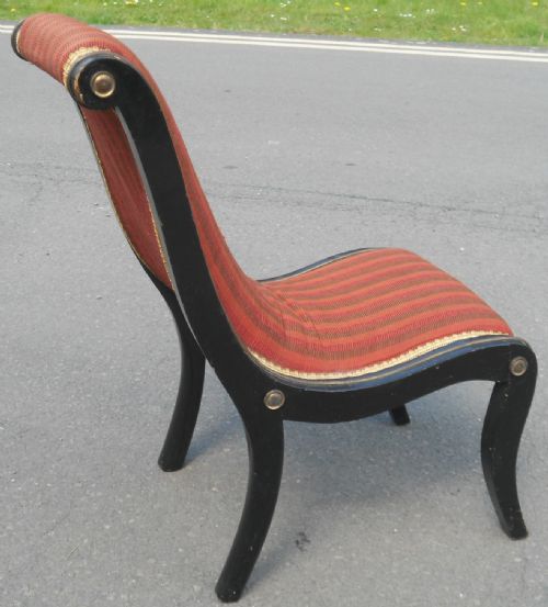 EBONIZED UPHOLSTERED NURSING CHAIR - ADDITIONAL PHOTO 5