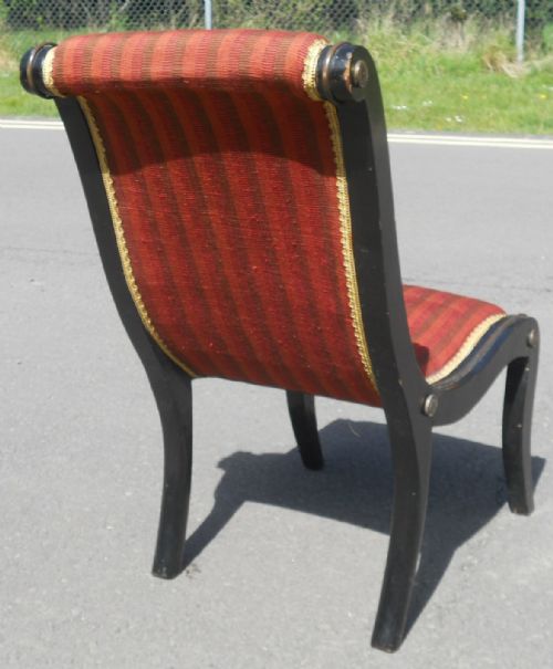 EBONIZED UPHOLSTERED NURSING CHAIR - ADDITIONAL PHOTO 6