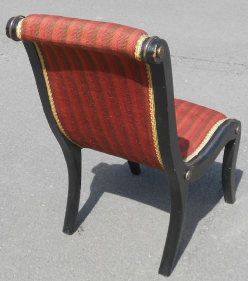 EBONIZED UPHOLSTERED NURSING CHAIR - ADDITIONAL PHOTO 7