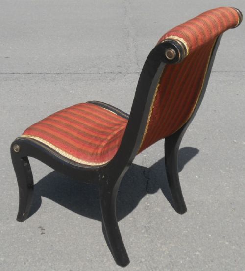 EBONIZED UPHOLSTERED NURSING CHAIR - ADDITIONAL PHOTO 8