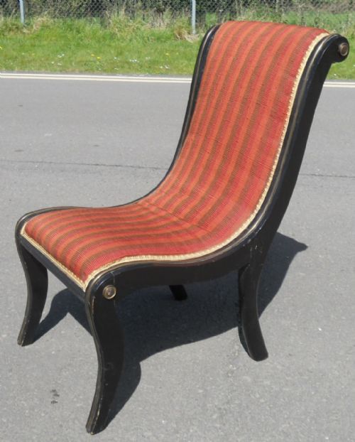 EBONIZED UPHOLSTERED NURSING CHAIR - ADDITIONAL PHOTO 9