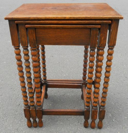 Oak Nest of Three Coffee Tables