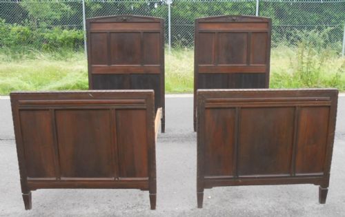 Pair Walnut Single Beds or One Kingsize Bed