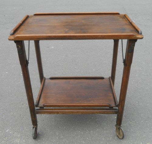Oak Folding Tea Trolley
