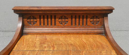 EDWARDIAN QUALITY OAK COAL BOX - ADDITIONAL PHOTO 3