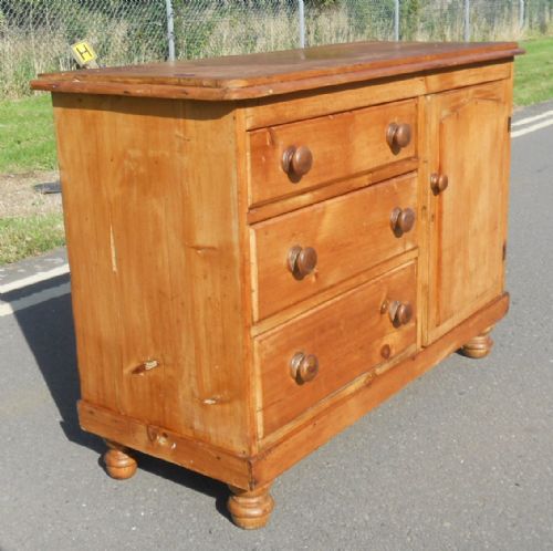 VICTORIAN PINE DRESSER BASE - ADDITIONAL PHOTO 2