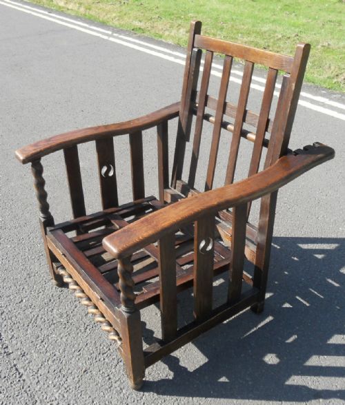 Oak Reclining Armchair Frame